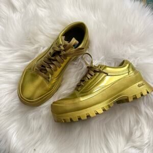 Vans x Collina Strada Gold Metallic Chunky Sneakers